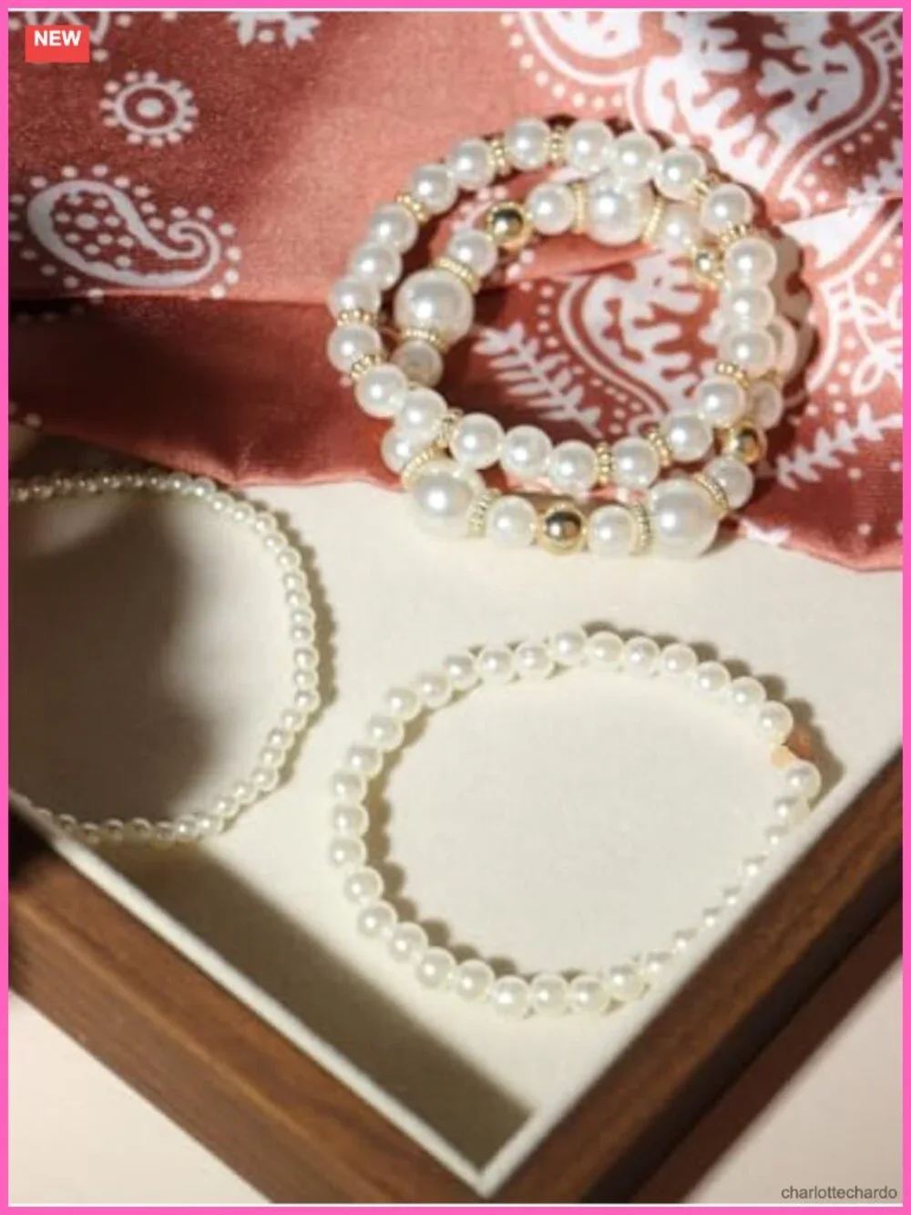 Women's Stretch Beaded Bracelet Set Layered Stackable Dainty Adjustable